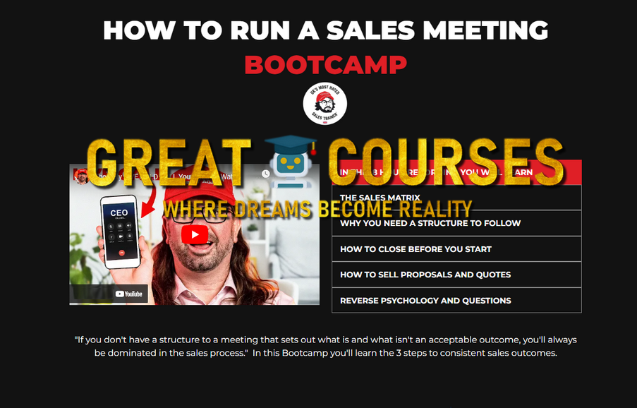 How To Run A Sales Meeting Bootcamp By Benjamin Dennehy - Free Download